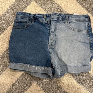 Hollister denim shorts - two tone - size 11 (junior)